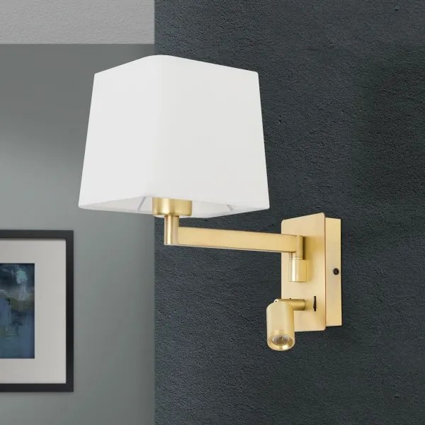 Orion WA 2-1469/1- LED Nástenná lampa CARLTON 1xE27/40W/230V + LED/3W biela/zlatá