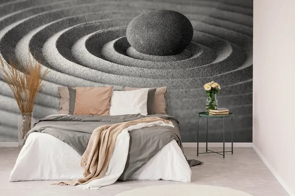 Fototapeta čiernobiely relaxačný kameň