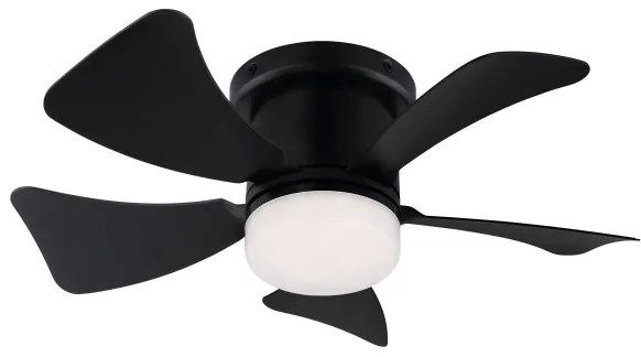 ZEVENTI - LED stmievateľný stropný ventilátor MUNDAKA LED/10W/230V čierny + DO