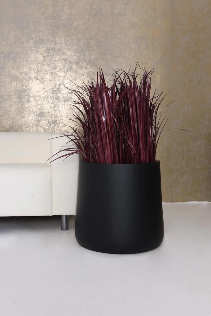 Kvetináč VEKRA, sklolaminát, výška 50 cm, čierna