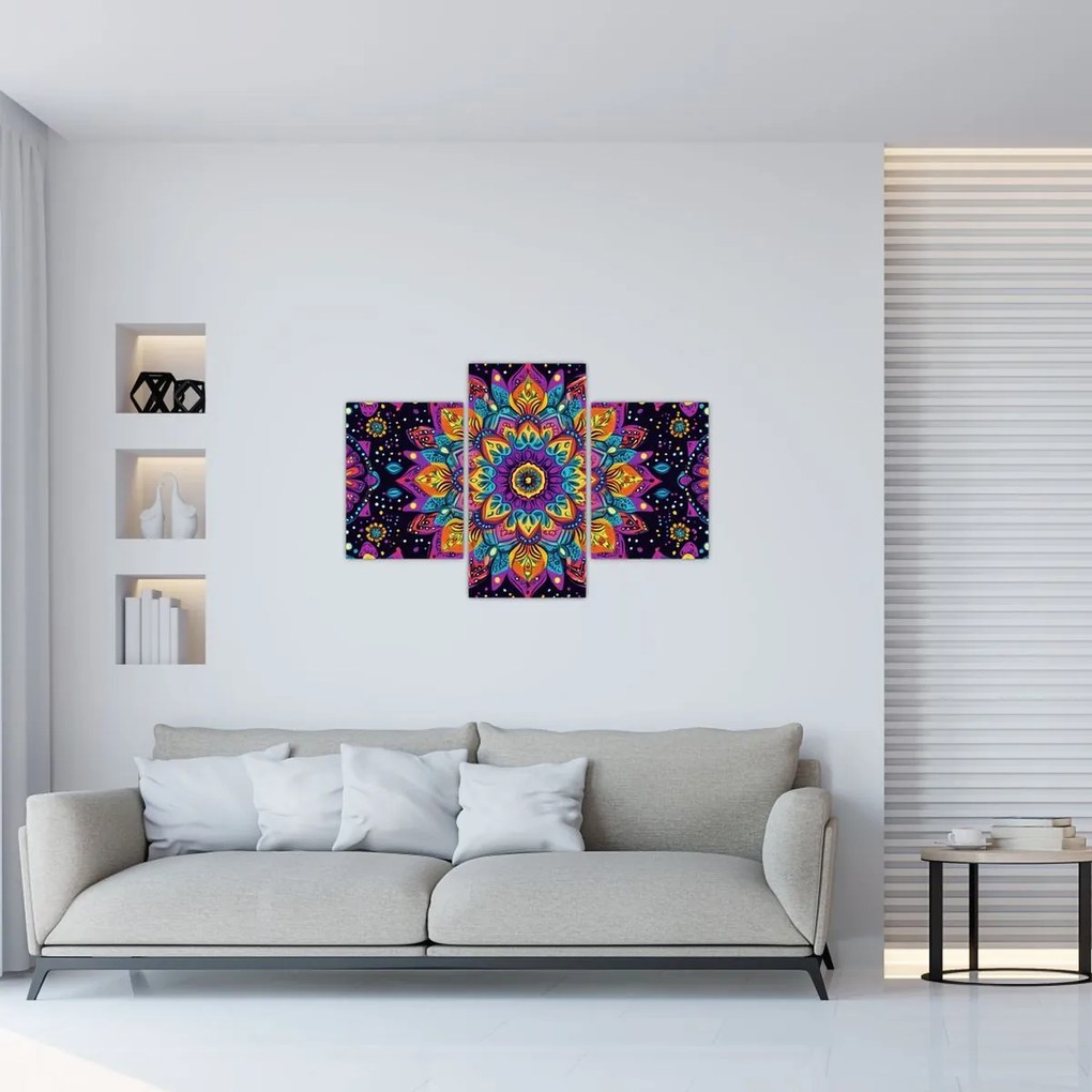 Obraz - Kaleidoskopická mandala (90x60 cm)