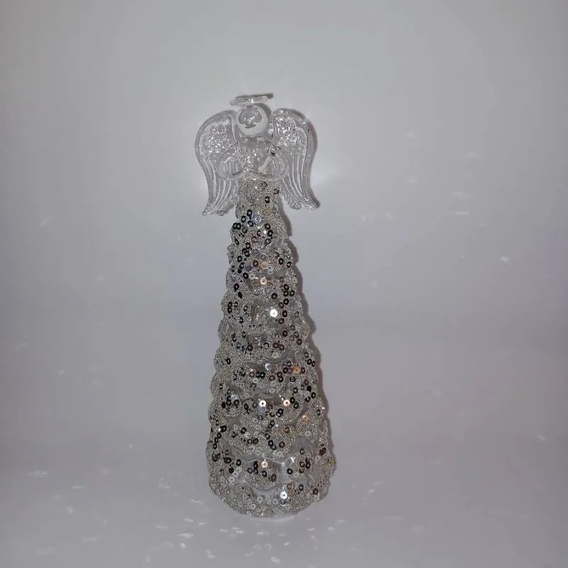 DECOLED Skleněný anděl, 6,5 x 10 cm