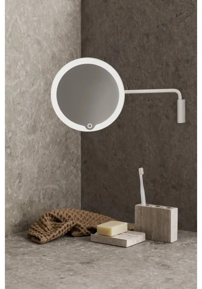 Nástenné/kozmetické zrkadlo s osvetlením/zväčšovacie (5x) ø 20 cm MODO – Blomus