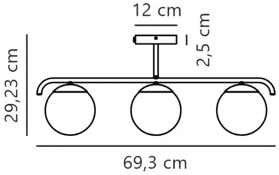 Nordlux - Luster na tyči GRANT 3xE14/25W/230V čierna