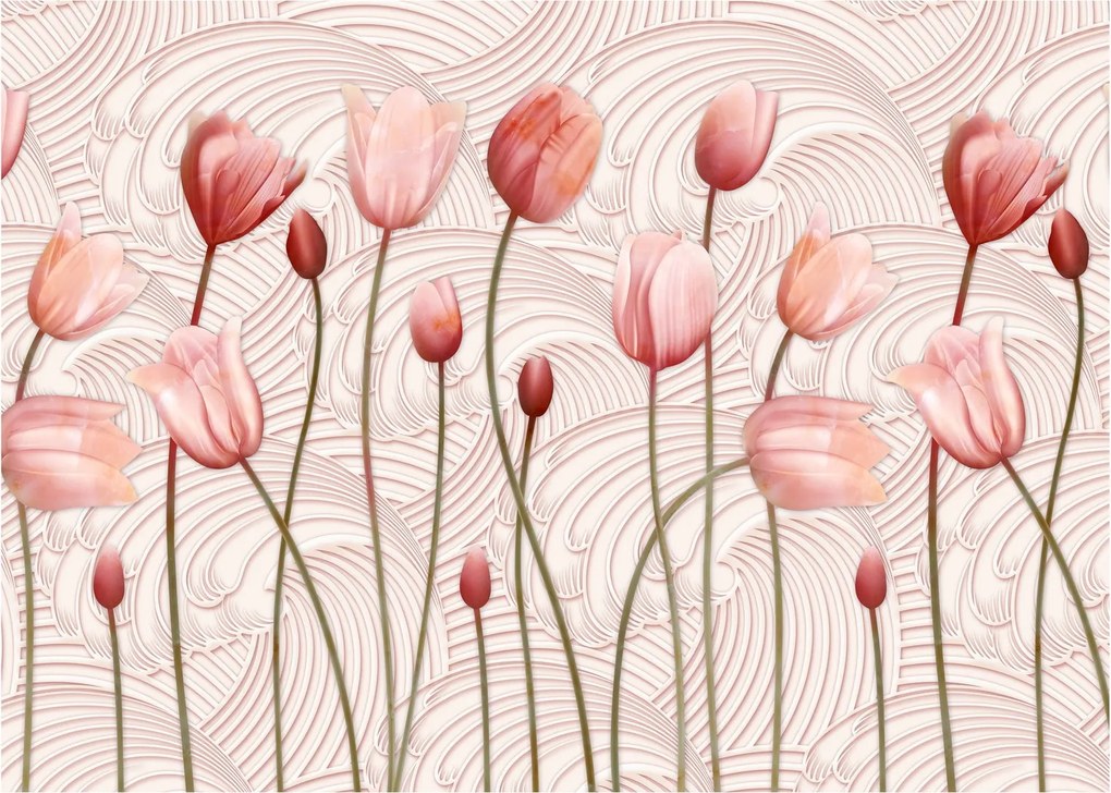 Obraz - Ružové tulipány (70x50 cm)