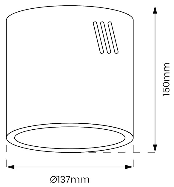 Stropné svietidlo George XL, 1x čierne kovové tienidlo