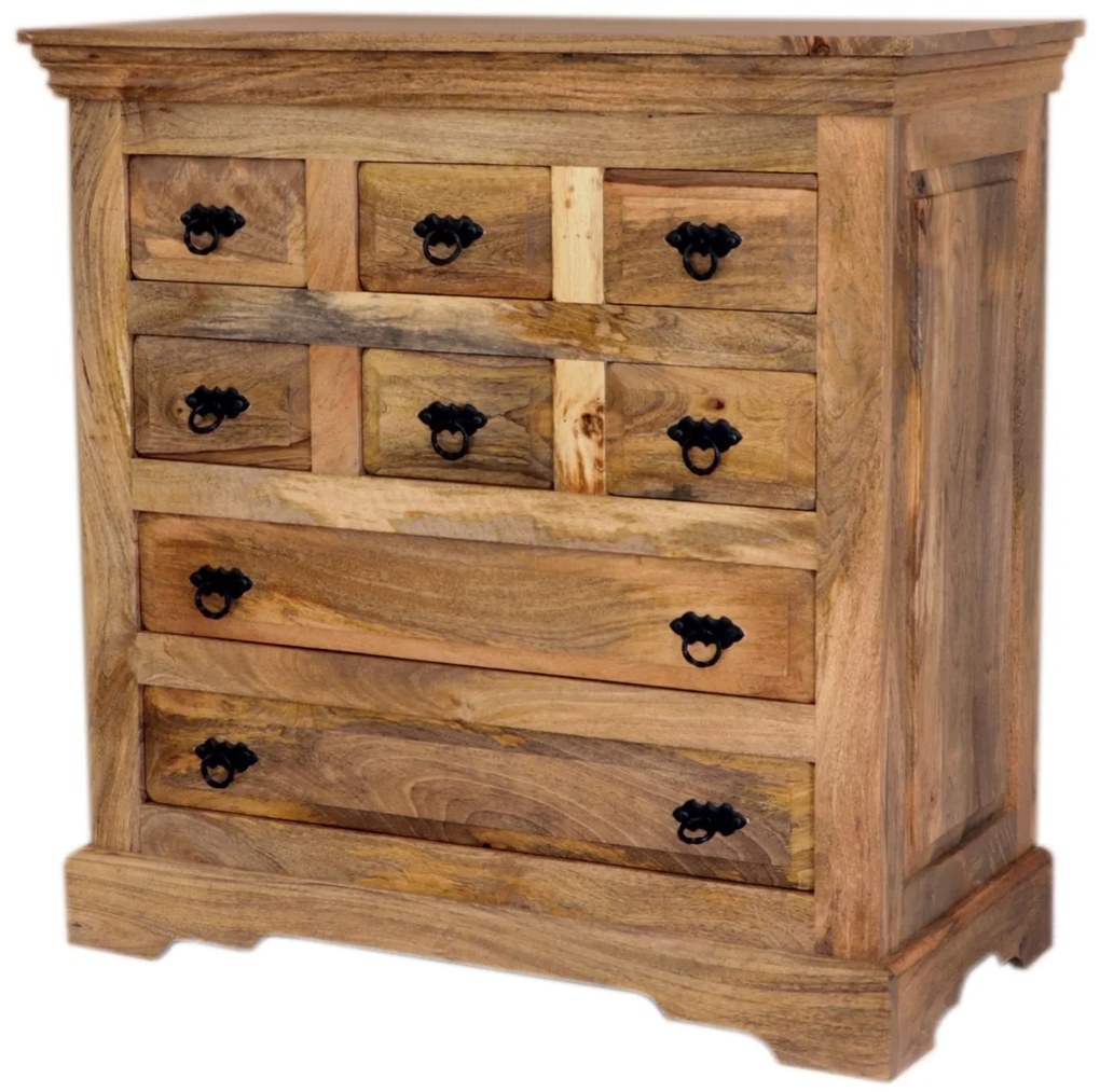 furniture-nabytek.cz - Komoda zo zásuvkami z masívneho dreva mango 90x90x45