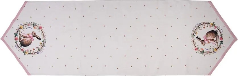 Behúň na stôl zajac s kvetmi Easter Whispers Collection - 50*160 cm