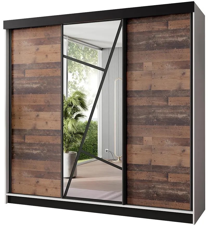 Skriňa Vena 250 biely + old style