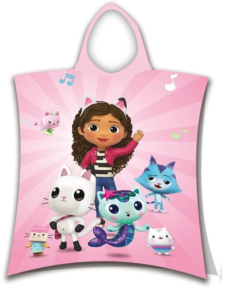Jerry Fabrics Detské pončo-osuška - Lilo a Stitch - modrá