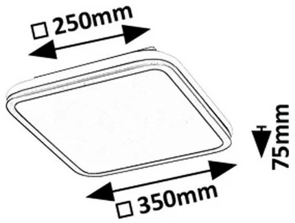 Rabalux 71399 funkčné stropné LED svietidlo Serkan 43W, čierna/biela