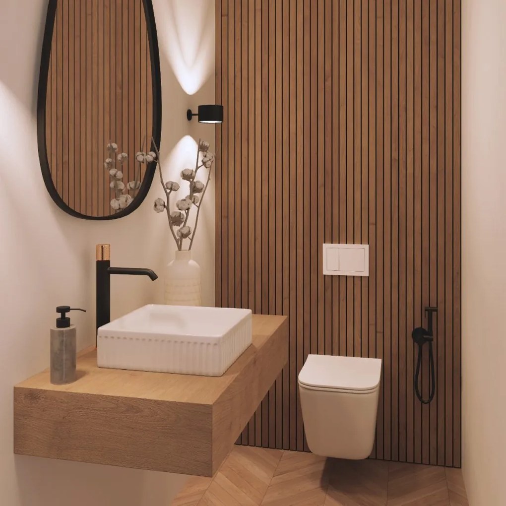 Invena Invena, štvorcové keramické umývadlo 365x365x120 mm, biela lesklá, INV-CE-63-K01-L