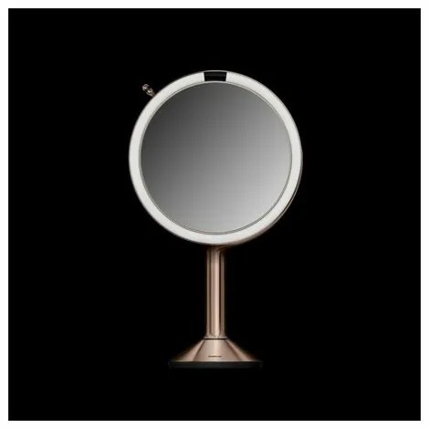 Simplehuman Kozmetické LED zrkadlo Sensor TRIO, zväčšenie 1x/5x/10, rose gold