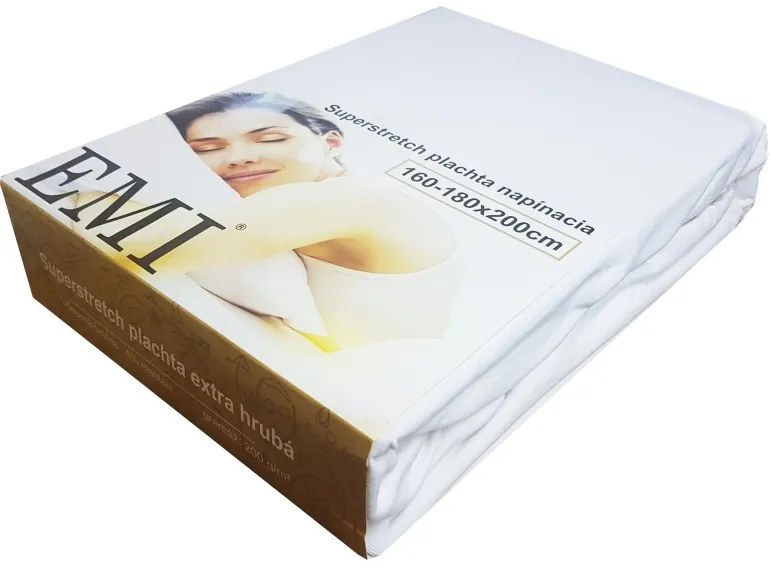 Plachta posteľná biela Superstretch EMI, Plachta 180x200