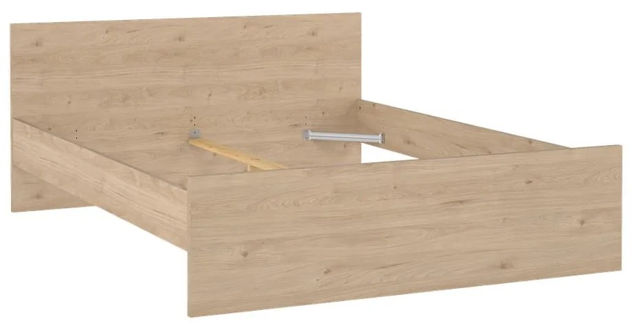 Dvojlôžková posteľ v dekore duba bez roštu 180x200 cm v prírodnej farbe Naia – Tvilum