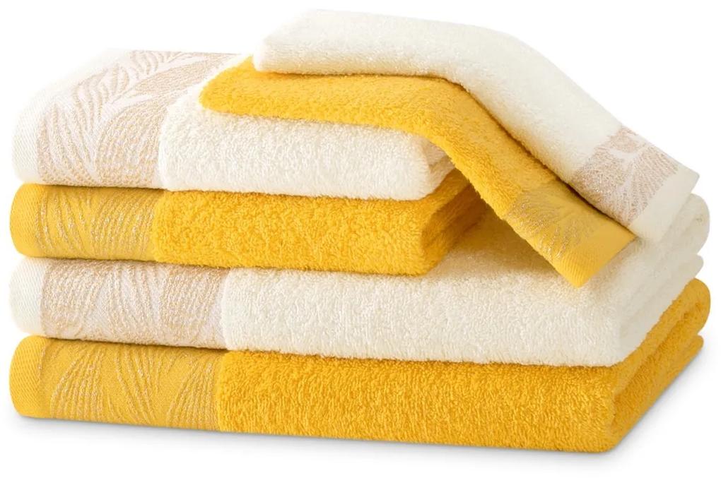 Sada 6 ks ručníků ALLIUM klasický styl žlutá