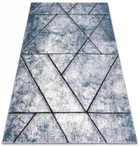 Moderný koberec COZY 8872 Wall, geometrický, modrý