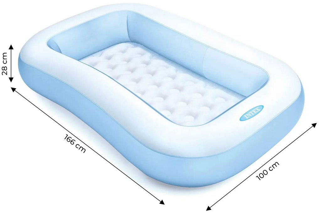 Detský nafukovací bazén, modrý obdĺžnik, INTEX