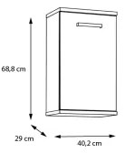 Nástenná kúpeľňová skrinka VENOM biela/dub artisan