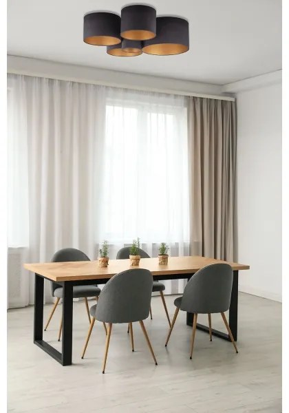 Duolla - Stropné svietidlo ROLLER PENTO 5xE27/60W/230V antracit