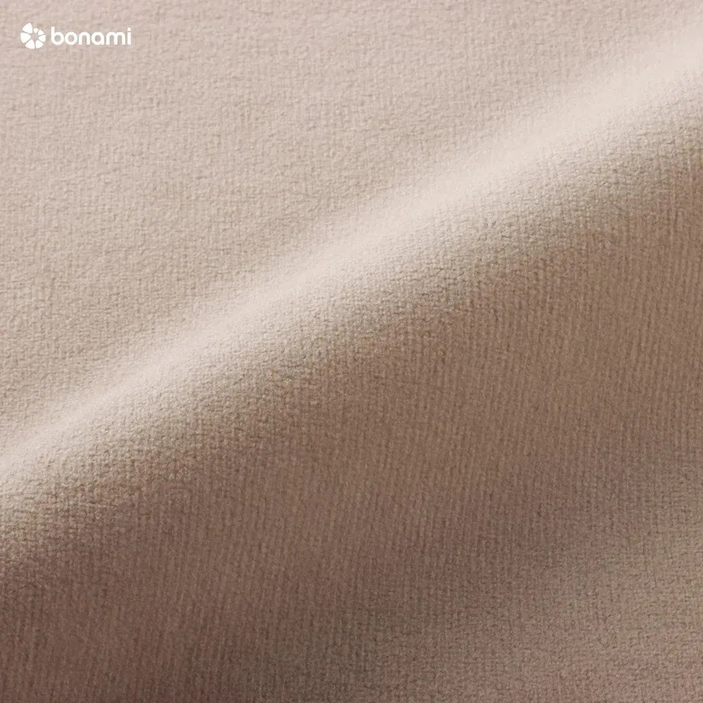 Béžová zamatová rozkladacia rohová pohovka (ľavý roh) Sweet Harmony – Miuform