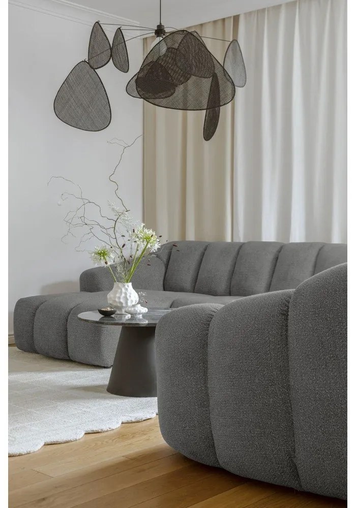 Sivá rohová pohovka (pravý roh/do tvaru "U") Shell – Miuform