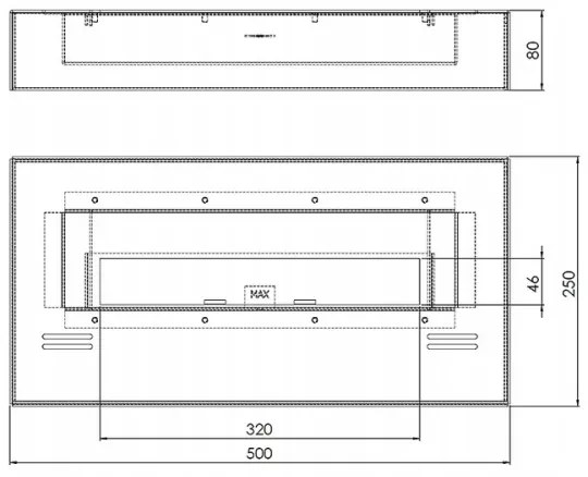 InFire - BIO krb 8x50 cm 3kW čierna