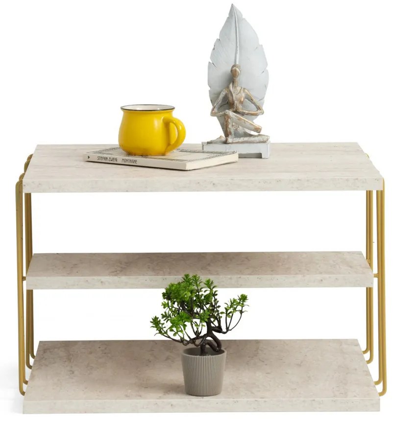 Konferenčný stolík Lifon Gold Travertine