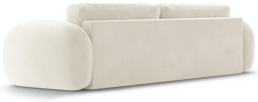 Krémovobiela zamatová rozkladacia/s úložným priestorom pohovka 262 cm Tonale – Cosmopolitan Design