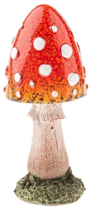 Jesenná dekoratívna huba Muchotrávka, 12 cm,polyrezín
