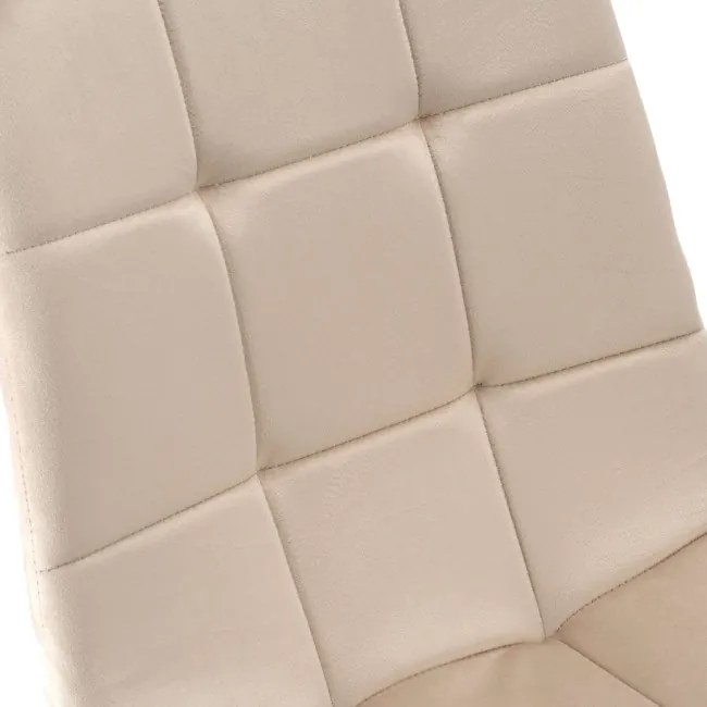 Jedálenská stolička DENVER zamatová, zlatá / béžová