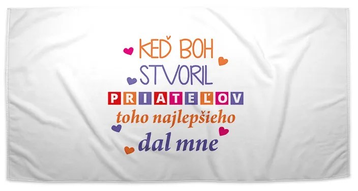 Sablio Uterák Keď Boh stvoril priateľa - 70x140 cm