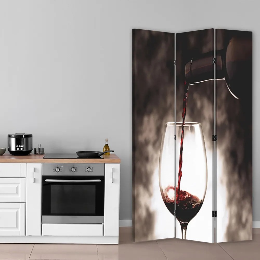 Gario Paraván Čas na pohár vína Rozmery: 145 x 170 cm, Prevedenie: Klasický paraván