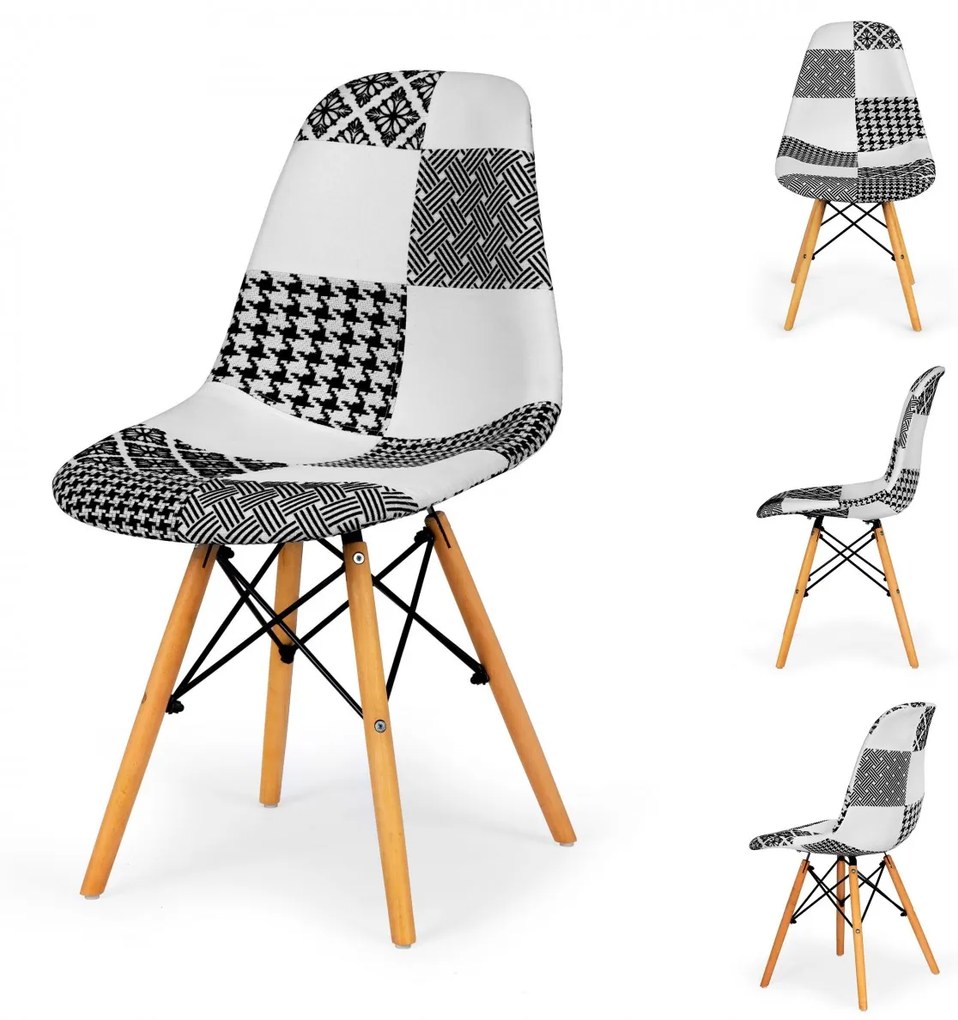 MODERNHOME Súprava jedálenských stoličiek patchwork