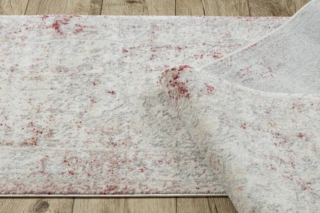 Koberec / behúň DISTIN 0828A ružový / púdrový / biely