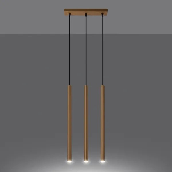 Sollux SL.1171 - Luster na lanku PASTELO 3xG9/8W/230V zlatá