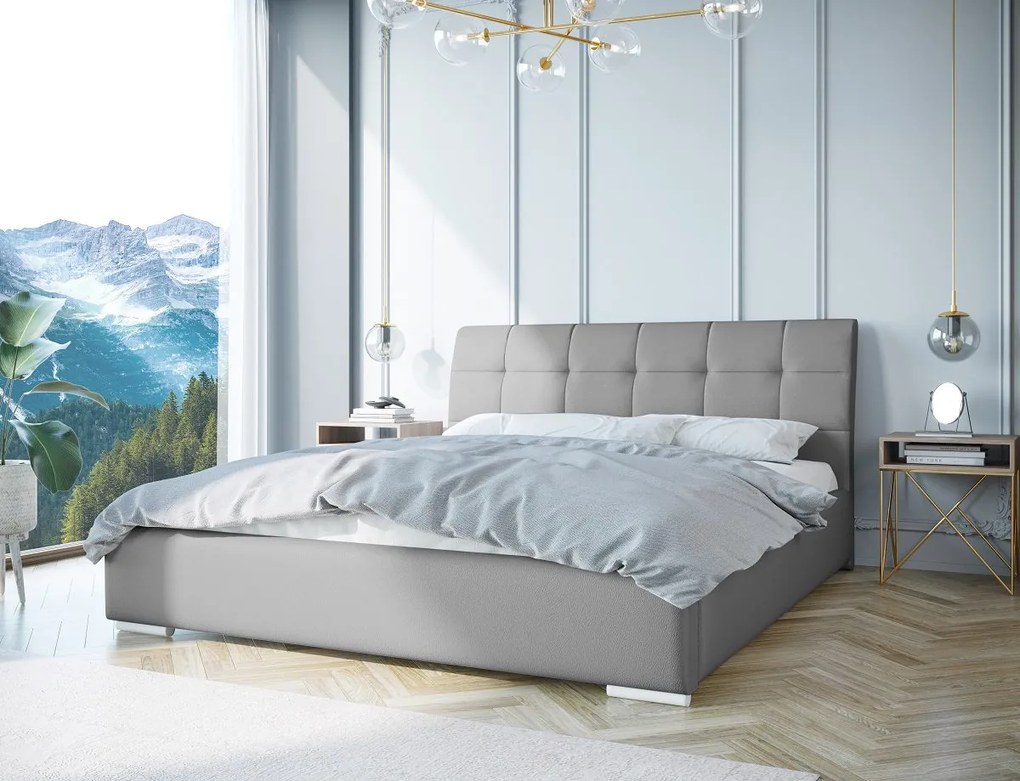 Luxusná čalúnená posteľ OSLO - Drevený rám,140x200