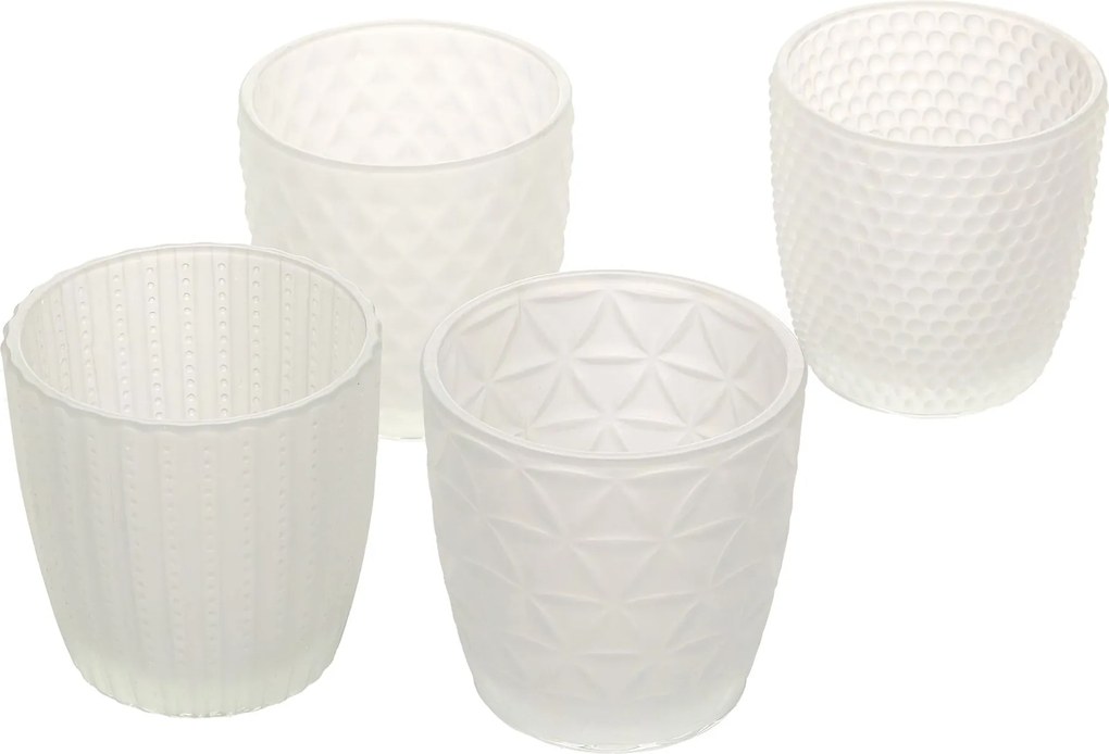 Svietniky Altare 4 ks. milk glass