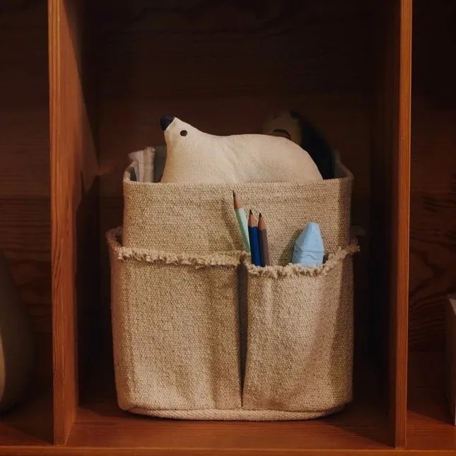 Ferm Living Textilný úložný box Hokan 18 × 18 cm