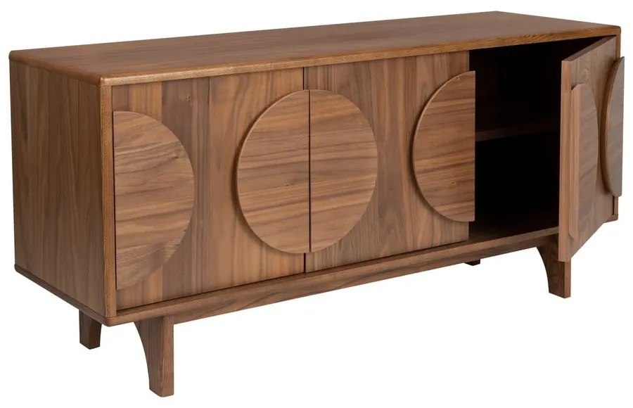 Hnedá nízka komoda v dekore orecha 120x58 cm Groove – Zuiver