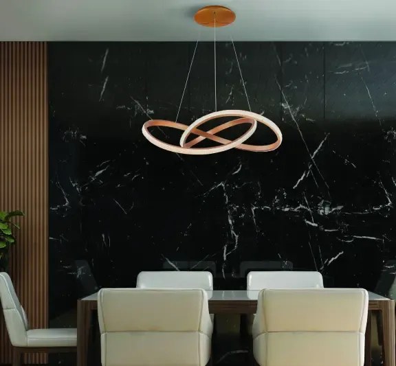 LED stmievateľný luster Infinity 80 Cct zlatá s diaľkovým ovládaním