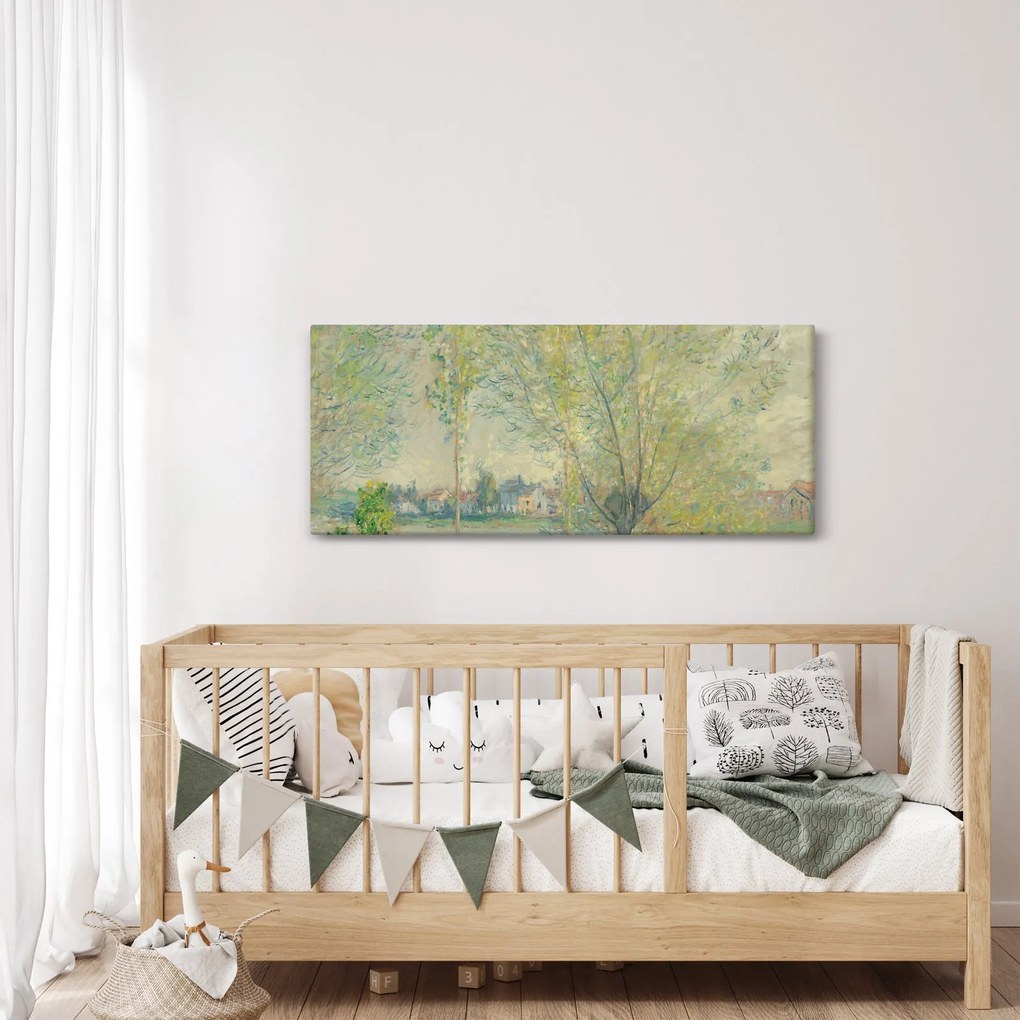 Obraz - Claude Monet, The Willows, reprodukcia (120x50 cm)