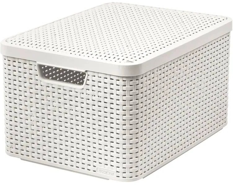 CURVER STYLE L úložný box s vekom 44,5 x 33 x 24,8 cm krémový 03619-885