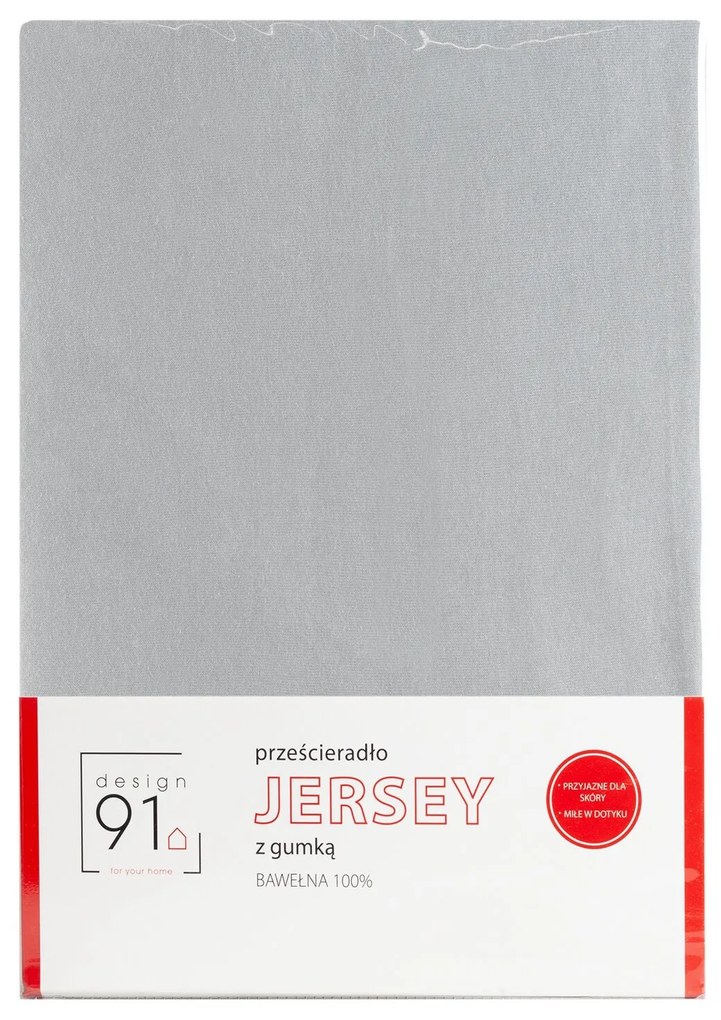 EUROFIRANY JERSEY PRESTIERADLO 220X240 CM, VÝŠKA 30 CM STRIEBORNÉ