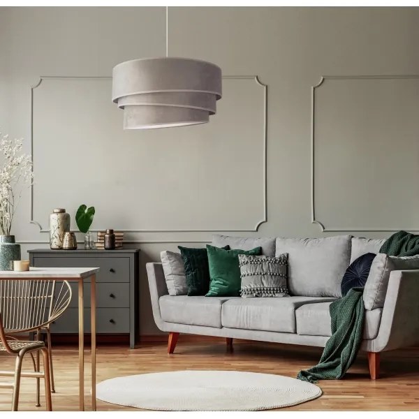 Duolla - Luster na lanku DEVON 1xE27/40W/230V pr. 45 cm šedá