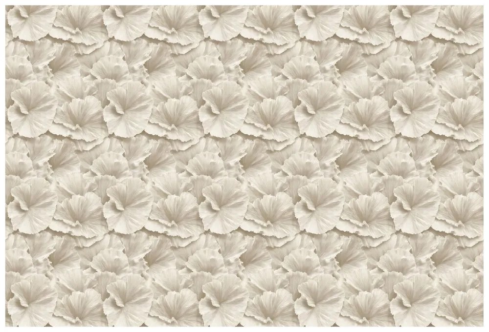 Tapeta béžové kvety v jemnom štýle