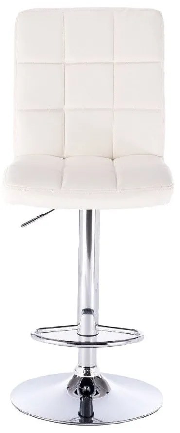 LuxuryForm DESIGN Barová stolička TOLEDO na striebornom tanieri - biela
