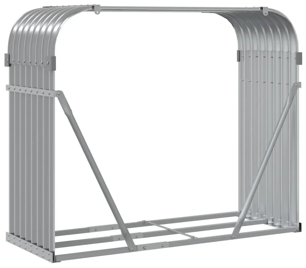 Držiak na polená bledosivý 120x45x100 cm pozinkovaná oceľ