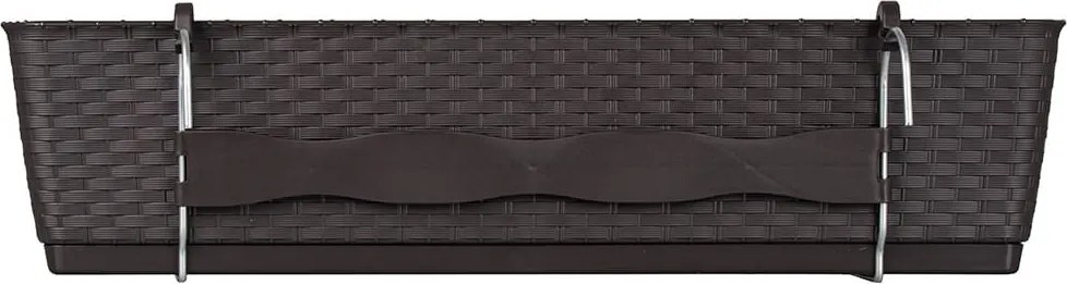 Plastový balkónový kvetináč DRL500PW 49,2 cm - hnedá