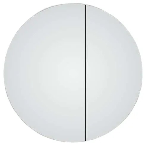 Aluminio Bright Zrkadlová skrinka s LED osvetlením, ⌀ 60 × 10 cm, strieborná